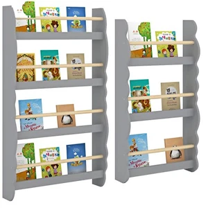 Wandregal Kinder Bücherregal Kindervitrine Bücherregal Aufbewahrung Regal - Bild 1 von 25