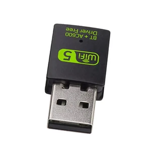 100PC 2in1 AC600 600Mbps 2.4G 5GMini USB WiFi Wireless + Bluetooth 5.0 AdapteC7 - Picture 1 of 10