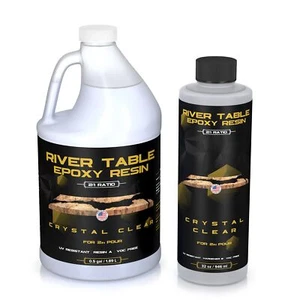Epoxy Resin for River Table - 0.75 Gallon Kit - UV Resistant Crystal Clear Ep... - Picture 1 of 7