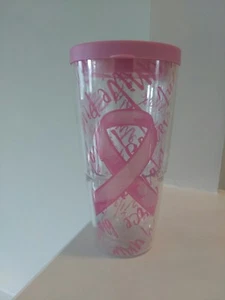 Breast Cancer Awareness Plastic 20 Oz Tumbler hand wash only - Picture 1 of 3