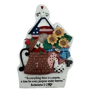 Vintage Ceramic Magnet To Everything There is A Season Ecclesiastes 3:1  - Picture 1 of 3