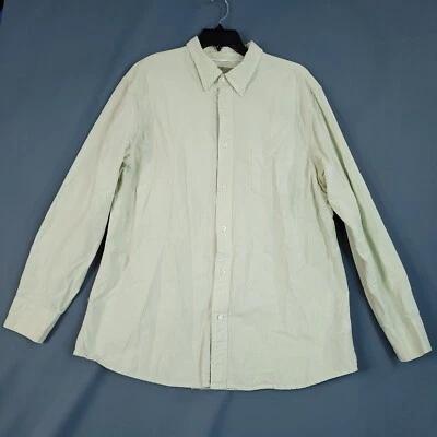 Camisa Oxford de manga larga con botones a rayas verdes talla XL Sonoma para hombre Foto 1 de 4