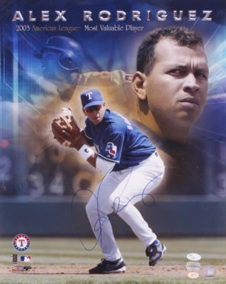 ALEX RODRIGUEZ SIGNED 16x20 RANGERS AROD MVP PHOTO SEATTLE MARINERS YANKS AUTO - Image 1 of 4