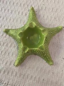 MCM Starfish Lime Green Cigar Cigarette Ashtray  Ceramic 10" 1960's - Picture 1 of 9