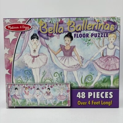 Melissa & Doug Bella Ballerinas Floor Puzzle - 48 Pieces - Easy Clean Surface - Image 1 of 4