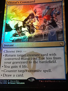 Ojutai's Command Buy a Box Promo FOIL , Dragons of Tarkir,LP,MTG, FREE SHIPPING - Picture 1 of 3