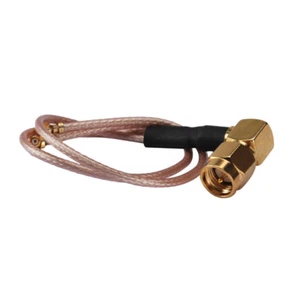 Y Type SMA male plug right angle to 2 x u.fl Pigtail Coax Cable RG178 20cm wifi - Picture 1 of 3