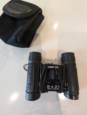 Bushnell- Compact Binocular-With Case & Cloth- 8x21 - Image 1 of 3
