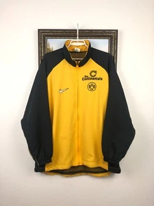 Vintage 90's Nike Borussia Dortmund Football Jacket Soccer Track Top Zip Size M - Picture 1 of 17