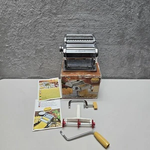 OMC Marcato Atlas 150 Pasta Maker Machine Hand Crank Made in Italy Vintage - Picture 1 of 13