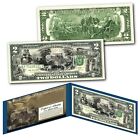 Confederate RailroaDs Banknote of The American Civil War on Genuine New $2 Bill