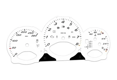 For Porsche Boxster White - Speedometer dials MPH to KM/H Gauges - Image 1 of 4
