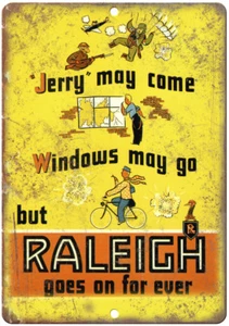 Raleigh Bicycle Vintage Sales Ad 12" x 9" Reproduction Metal Sign B307 - Picture 1 of 1