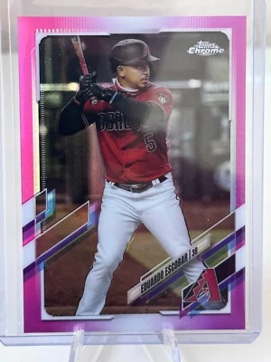 2021 Topps Chrome Pink Refractors #73 Eduardo Escobar - Image 1 of 2