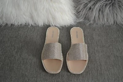 Steve Madden Jacelyn Nude Rhinestone Slide Size 7 - Image 1 of 4