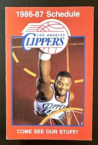 Los Angeles Clippers 1986-87 NBA pocket schedule - Picture 1 of 2
