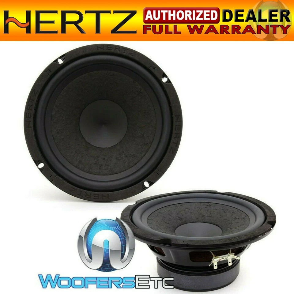 HERTZ SV200L 8" SPL SHOW 500W WOOFERS CAR AUDIO 4 OHM MIDBASS SPEAKERS NEW - Image 1 of 4