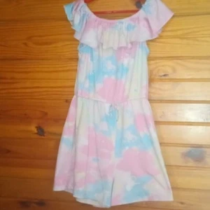 girl med tie dye romper with unicorns - Picture 1 of 2