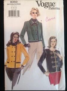 Pattern Vogue 9350, misses’ jacket, collar, length, var. Sz 8-12 - Picture 1 of 3