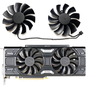 2pc Graphics Card Cooling Fan for EVGA GTX1060 1070 1070ti 1080 ACX PLA09215B12H - Afbeelding 1 van 7