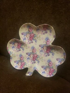 Vintage Royal Cotswolds Shamrock Plate 7” English Tradition Godinger Chintz Gold - Picture 1 of 4