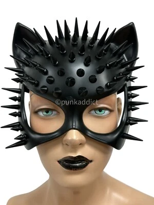 Coche Máscara Negra Máscara de Picos Negro Halloween Festival Disfraz Fiesta Máscara de Miedo Foto 1 de 4