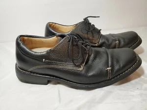 Mens Shoes Size 9D Formal Black Leather Studio Belvedere Florence Cap Toe Exc - Picture 1 of 8