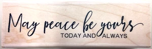 Impression Obsession ""Peace Today"" holzmontierte Weihnachtsmarke D22027 DinaKowal - Bild 1 von 1