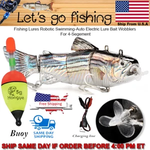 Fishing Lures Robotic Swimming-Auto Electric Lure Bait Wobblers For 4-Segment - Picture 1 of 11