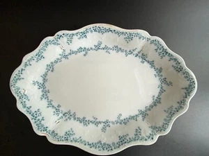 Antique FLOW BLUE Aldine Platter by W.H. Grindley England, 14 1/2" by 10” - Picture 1 of 6