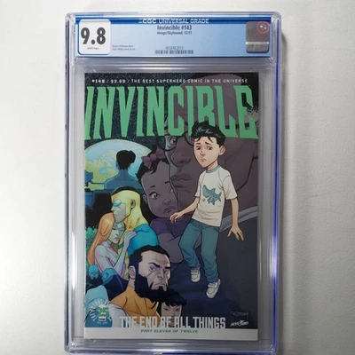 INVINCIBLE #143 CGC 9.8 Intro of Mark's Son, Low Print, Low Census Image 2017 WP - Image 1 of 4