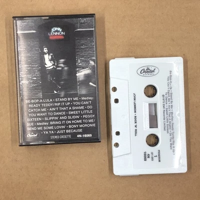 JOHN LENNON Cassette Tape 70s Rock Pop ROCK N ROLL STAND MY ME PHIL SPECTOR - Image 1 of 4