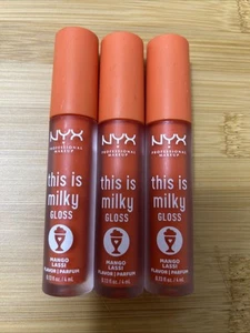 Lote de 3 maquillaje profesional NYX This Is Milky Gloss #TIMG14-MANGO LASSI - Imagen 1 de 2