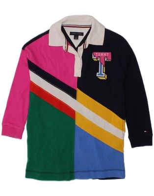 TOMMY HILFIGER Girls Graphic Rugby Polo Shirt 4-5 Years Multicoloured AK12 - Image 1 of 3