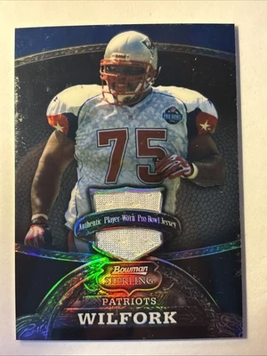2008 Bowman Sterling Black Refractor Jersey Vince Wilfork Patriots HOF 21/50!! - Image 1 of 3