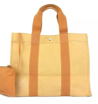 Auténtico Bolso de Mano HERMES Bora Bora PM Lona Naranja con Bolsa Foto 1 de 4