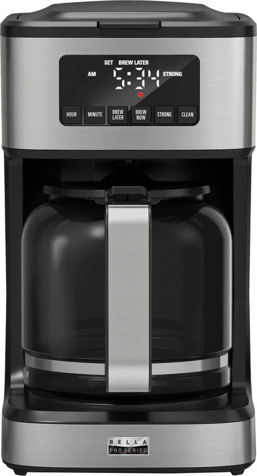 Bella PRO - 12-Cup Programmable Coffee Maker - 90194 - Stainless Steel