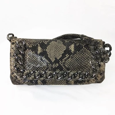 Preowned MICHAEL KORS Natural Python Embossed Shoulder Bag - Image 1 of 3