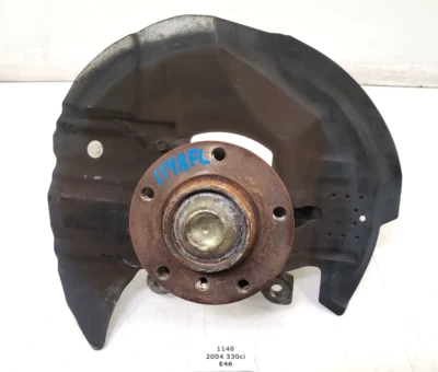 ✅ 03-06 OEM BMW E46 330i 330Ci tracción trasera delantero izquierdo conductor eje portador nudillo Foto 1 de 4
