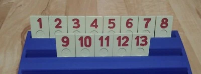 1997 Rummikub Game 1-13 pc Set Red Number Tile Replacement Part Only Pressman - Image 1 of 3