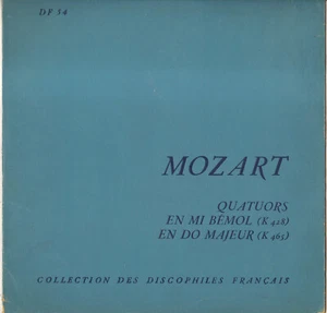 QUATUOR VEGH, MOZART "QUATUORS" LP 1951 DISCOPHILES FRANCAIS DF 54 - Picture 1 of 4