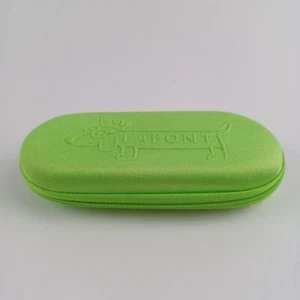 Lafont Eyeglasses Sunglasses Case Soft Shell Zip Closure Travel Carrier Green - Picture 1 of 13
