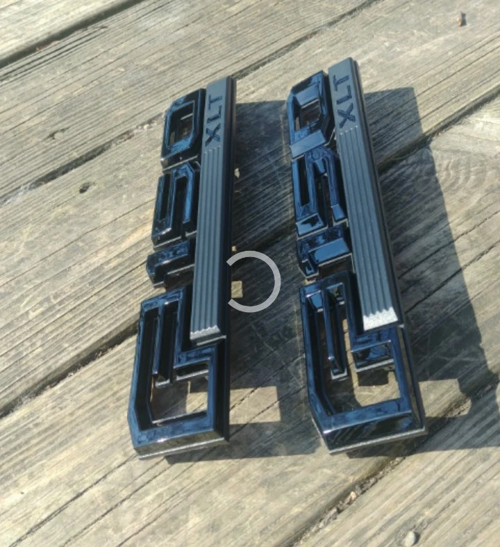 2015-20 F150 XLT fender badges in gloss BLACK - Image 1 of 1