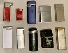 Lot Of 10 Vintage Lighters Various Sizes And Styles