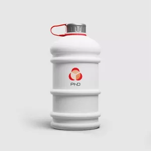 PhD Nutrition | Plastic Water Bottle with Handle & Metal Cap | Matte White 2.2l - Picture 1 of 1