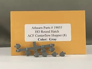 Athearn Parts - 8 Round Hatches for 55' Covered Hopper - # 19055 (Gray) - Picture 1 of 1