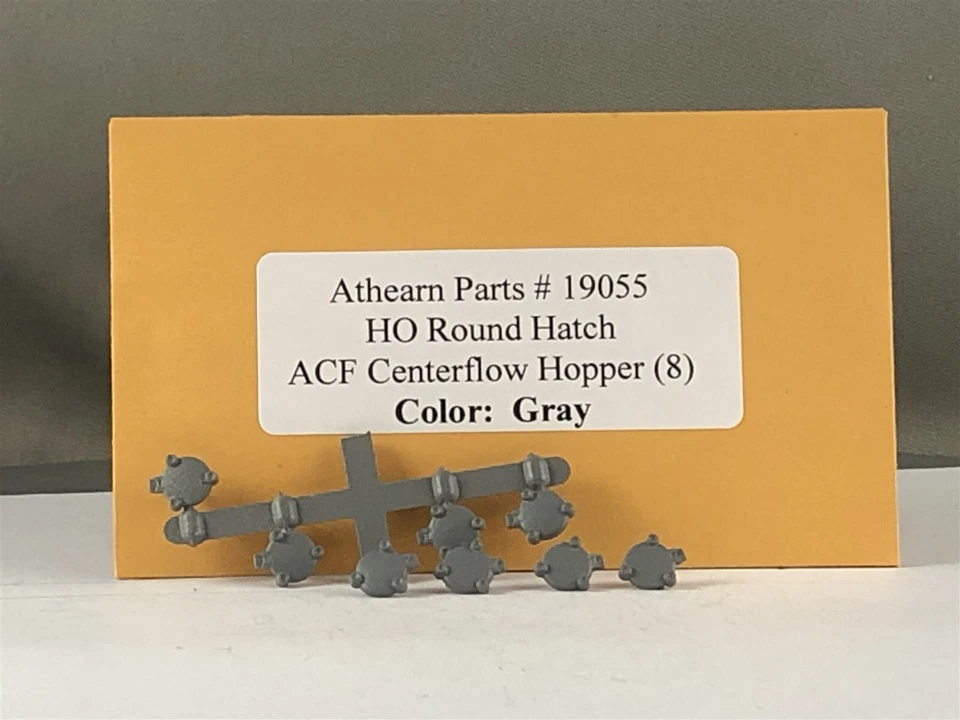 Athearn Parts - 8 Round Hatches for 55' Covered Hopper - # 19055 (Gray) - Image 1 of 1