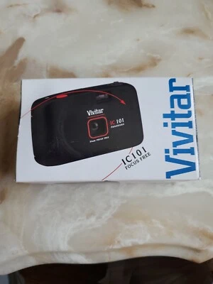 Vintage Vivitar IC101 35mm Point & Shoot Film Black Camera Focus Free. Free Ship - Image 1 of 4