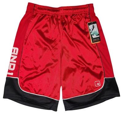 AND1 #11720 NEW Men's Multicolor Elastic Waist Drawstring 11" Inseam Shorts - Image 1 of 2