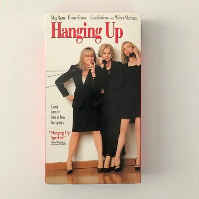 💲MAKE OFFER💲HANGING UP VHS TAPE ~ Meg Ryan Diane Keaton Walter Matthau ~ - Image 1 of 4